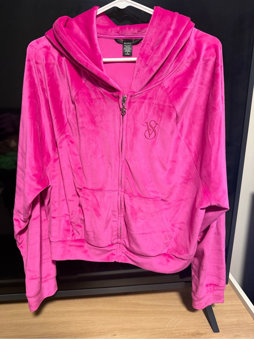 Victoria's Secret Hot Pink Velour Hoodie